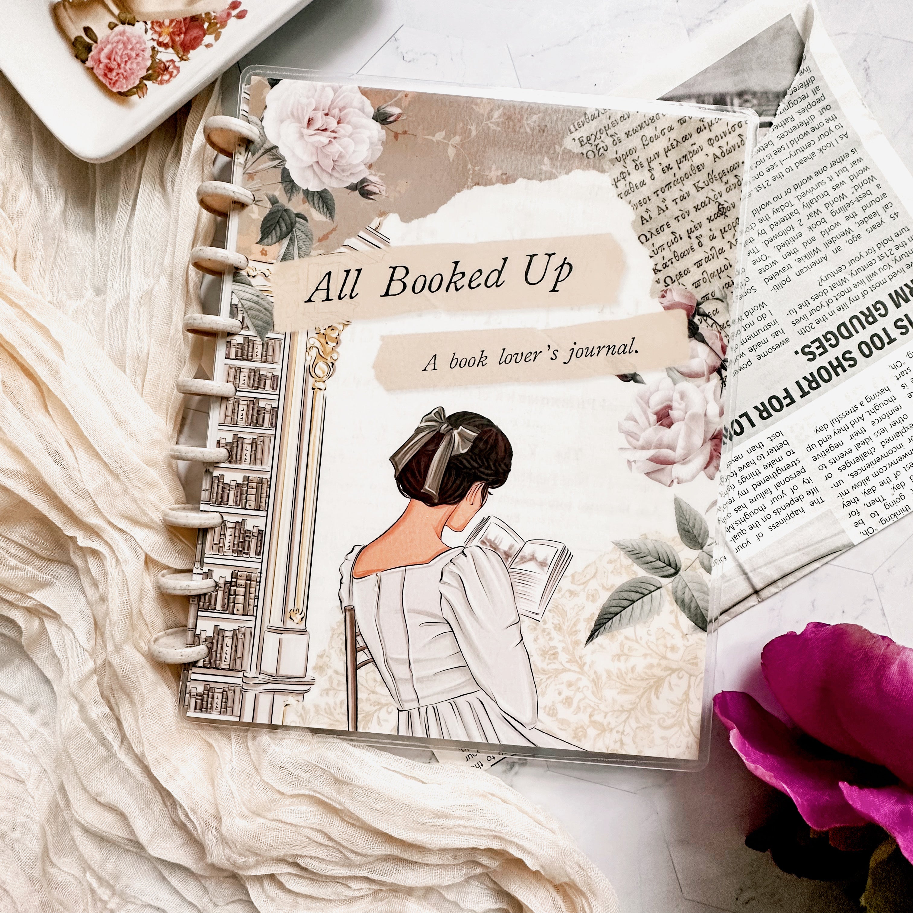 Vintage Style Book Planner in Lifestyle shot