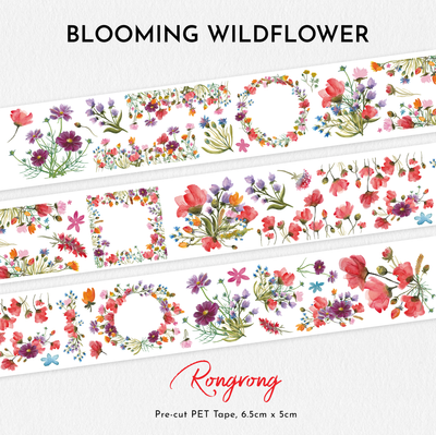 Rongrong Blooming Wildflowers PET Tape