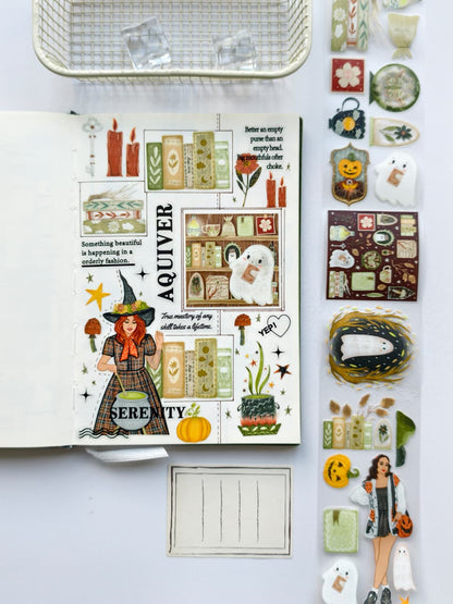 Journal spread decorated with Boo&