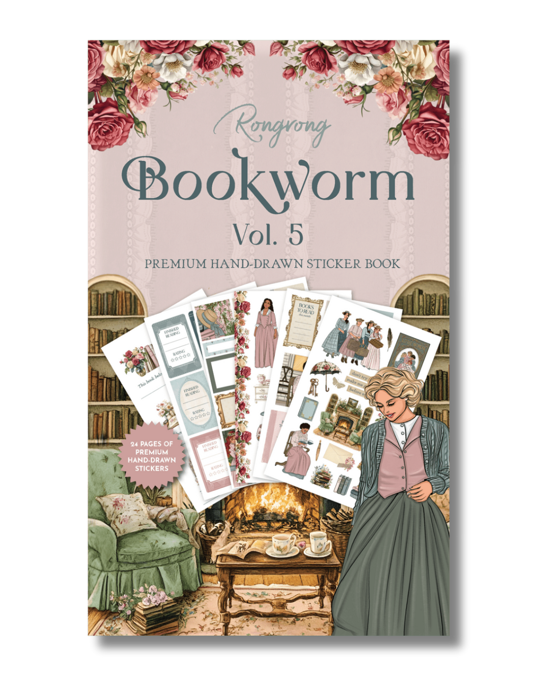 Bookworm Vol. 5 sticker book cover with illustrations and text