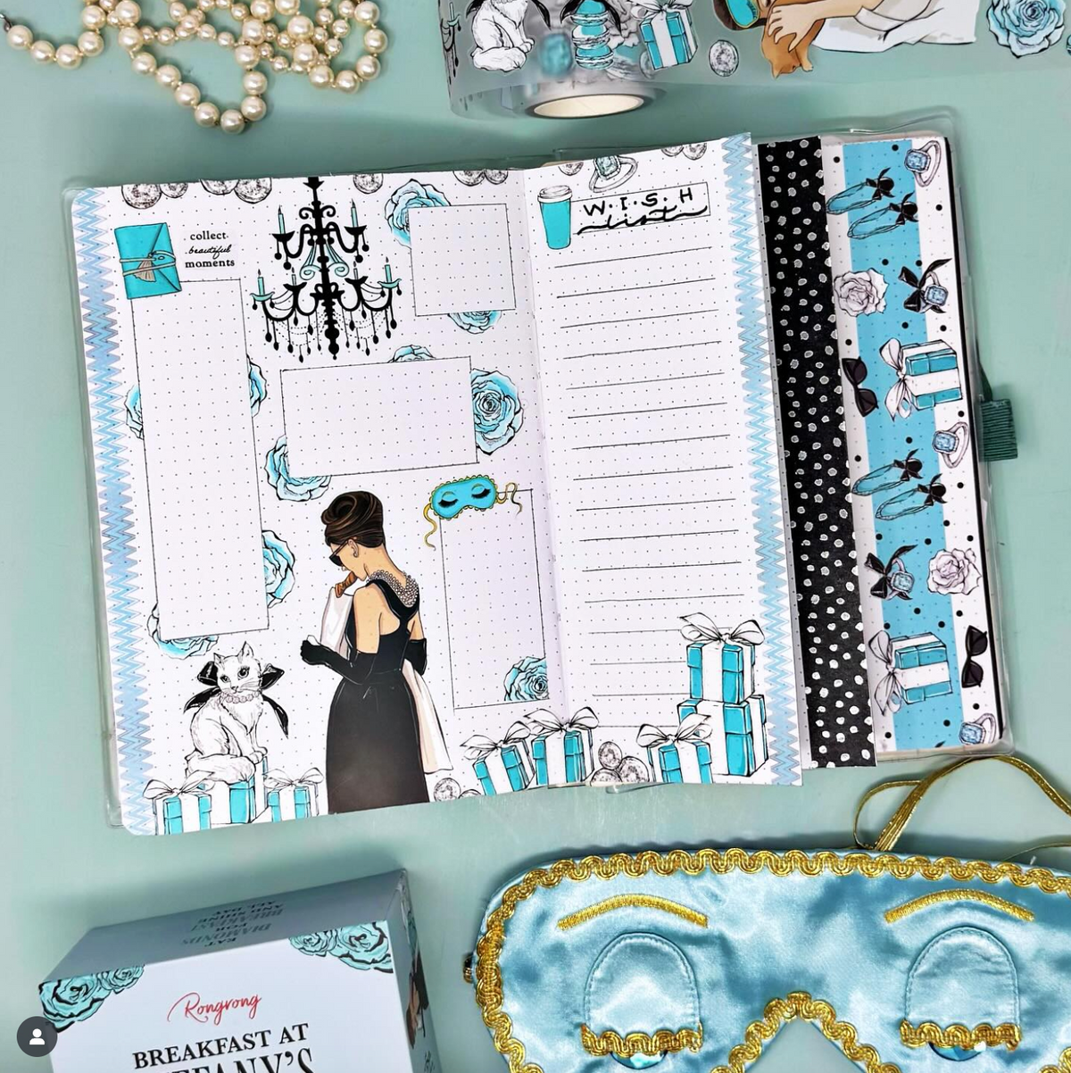 Breakfast at Tiffany's Pre-cut PET Tape + Washi Box (Foil)