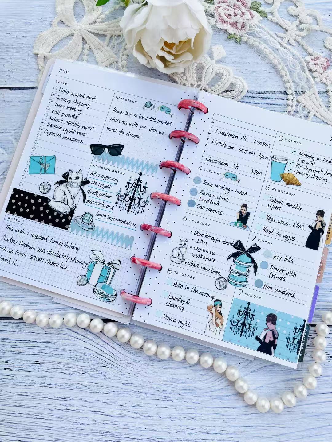 Breakfast at Tiffany's Pre-cut PET Tape + Washi Box (Foil)