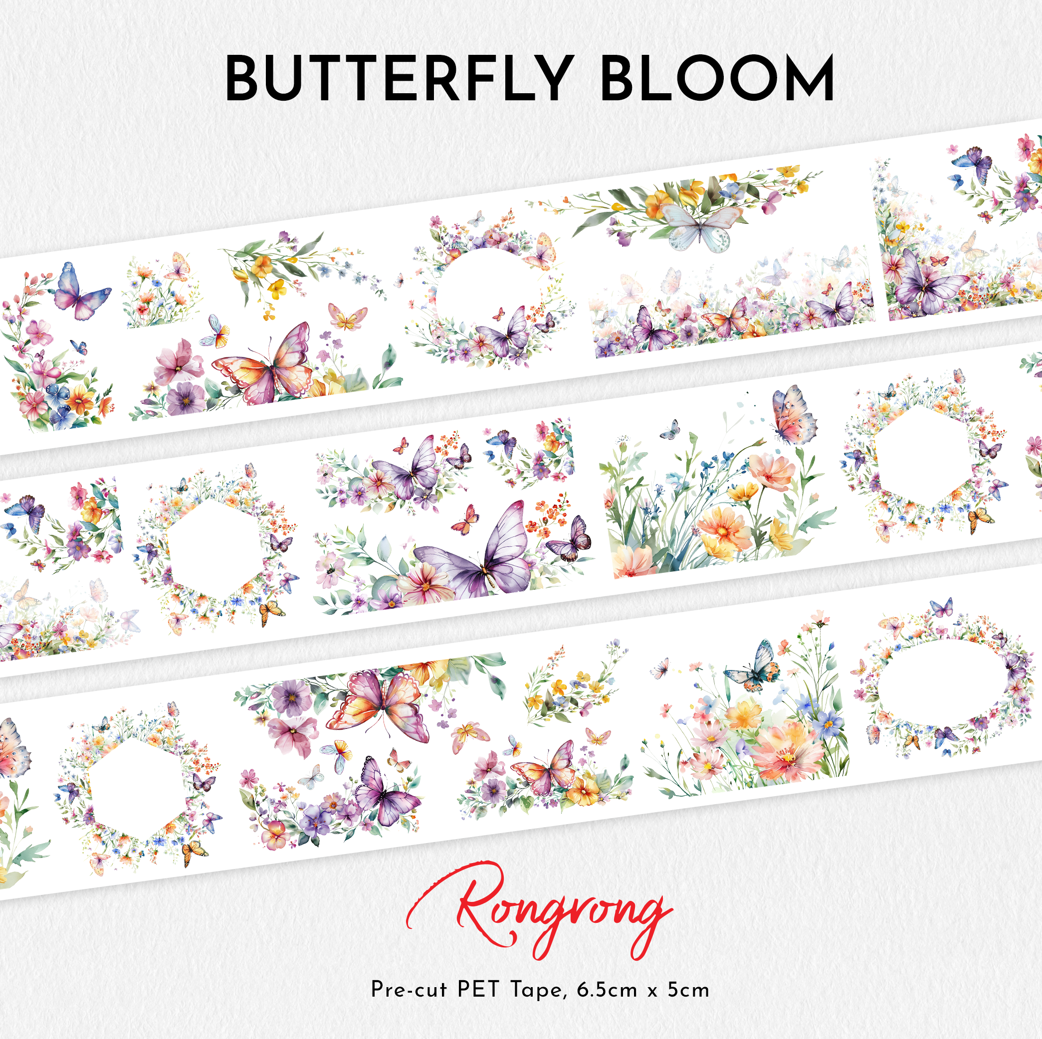 Butterfly Bloom PET Tape