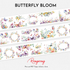 Butterfly Bloom PET Tape