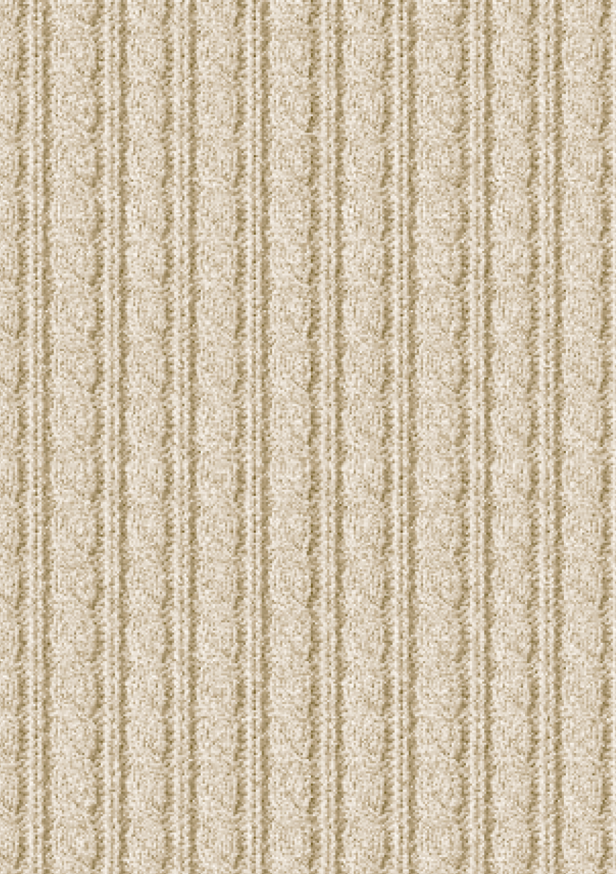 Soft cream cable knit sweater texture scrapbook paper with subtle woven fabric detail and cozy winter-inspired pattern.