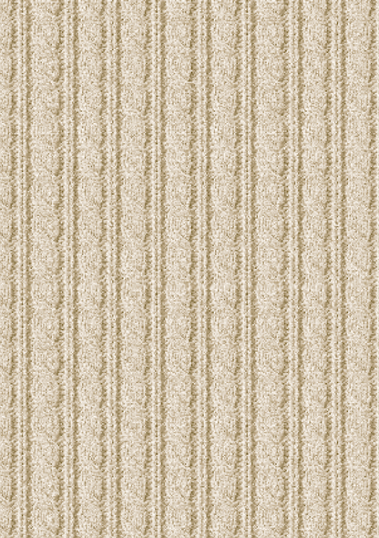 Soft cream cable knit sweater texture scrapbook paper with subtle woven fabric detail and cozy winter-inspired pattern.