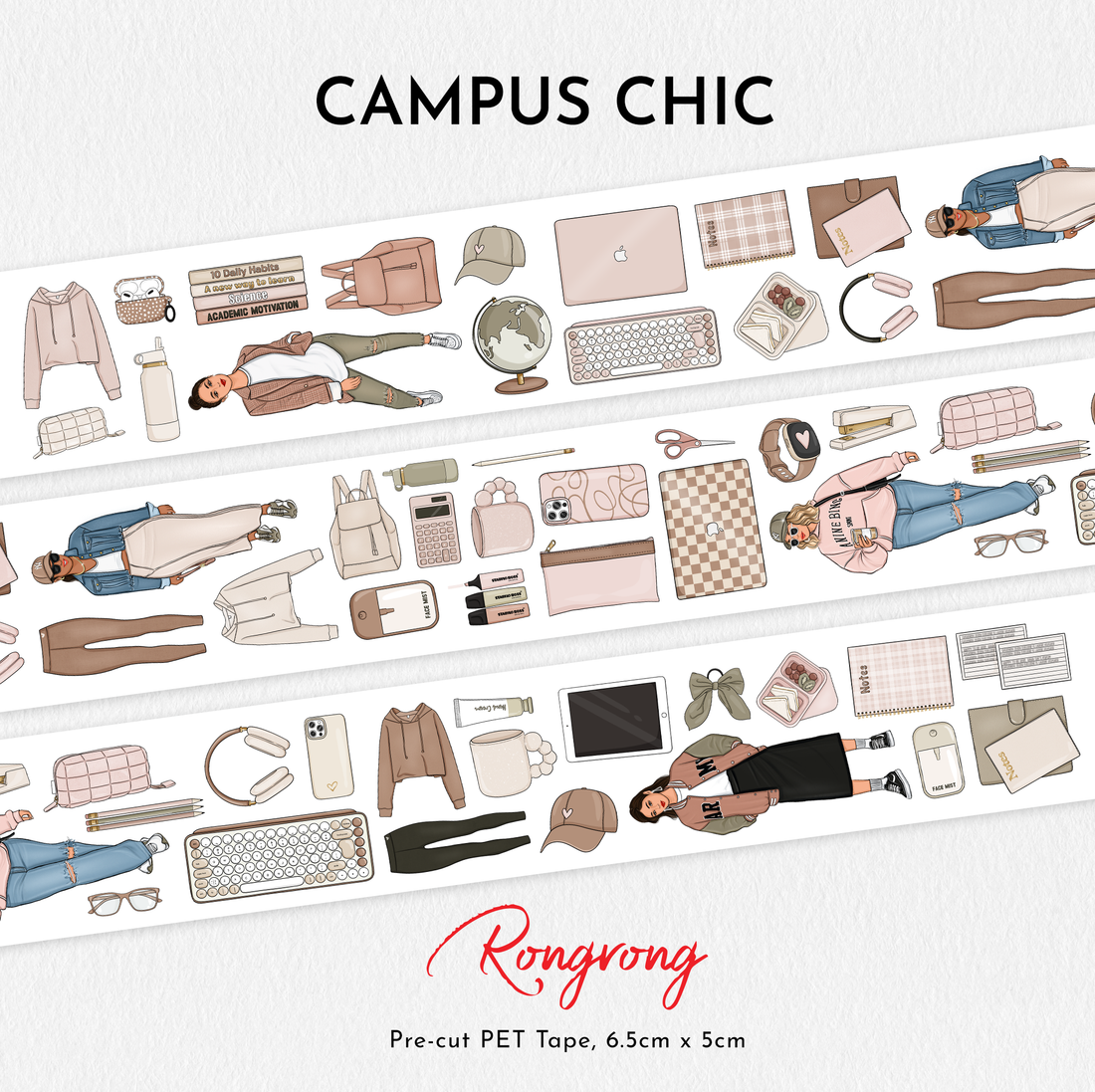 Campus Chic Pre-cut PET Tape