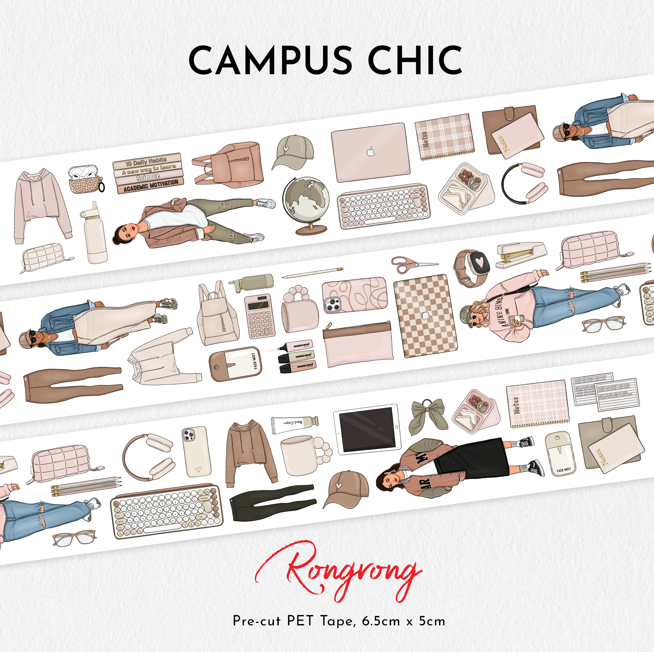 Campus Chic Pre-cut PET Tape
