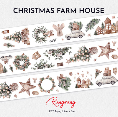Shop Rongrong Christmas Farm House PET Tape for Planner