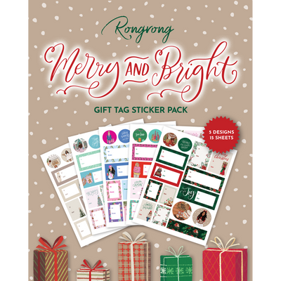 Shop Rongrong Merry and Bright Gift tag
