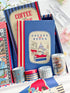 Coffee and Books stationery box featuring sticker books, washi tapes, bookmarks, and coordinating reading journal accessories.