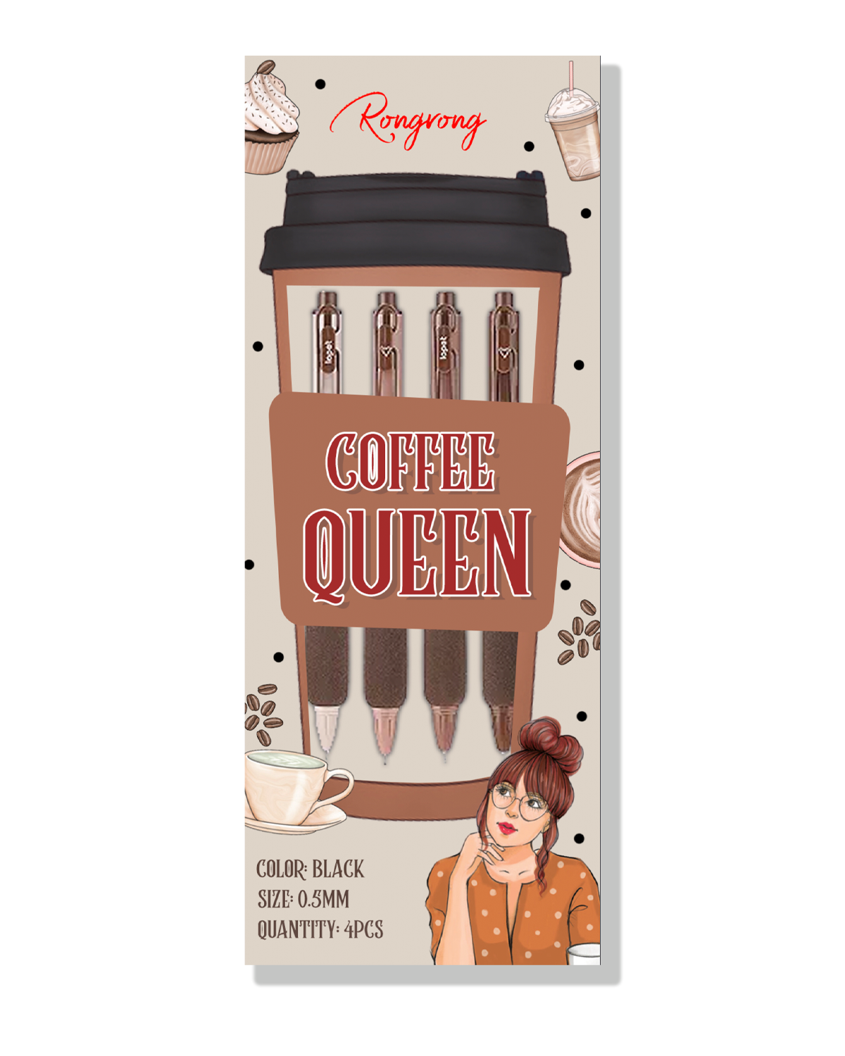 Shop Rongrong Coffee Queen Pen Set