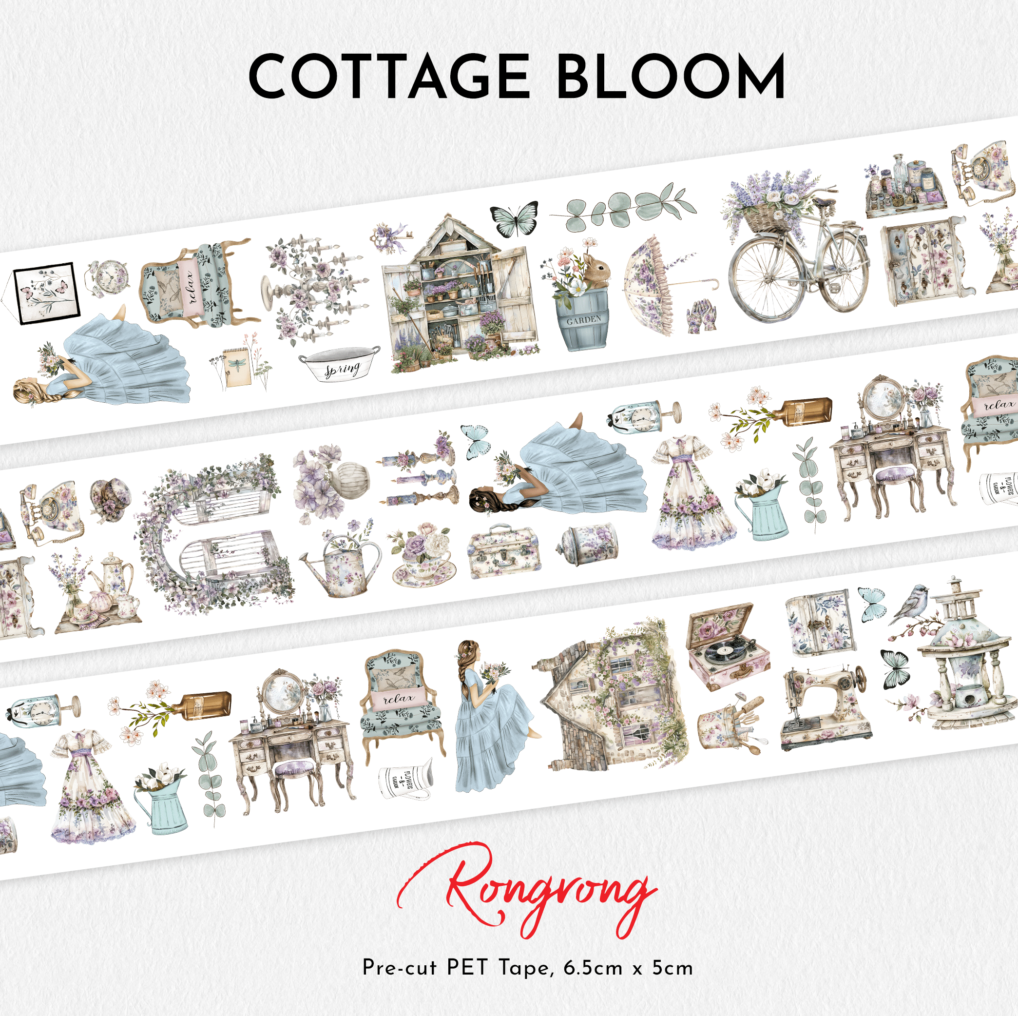 Cottage Bloom PET Tape
