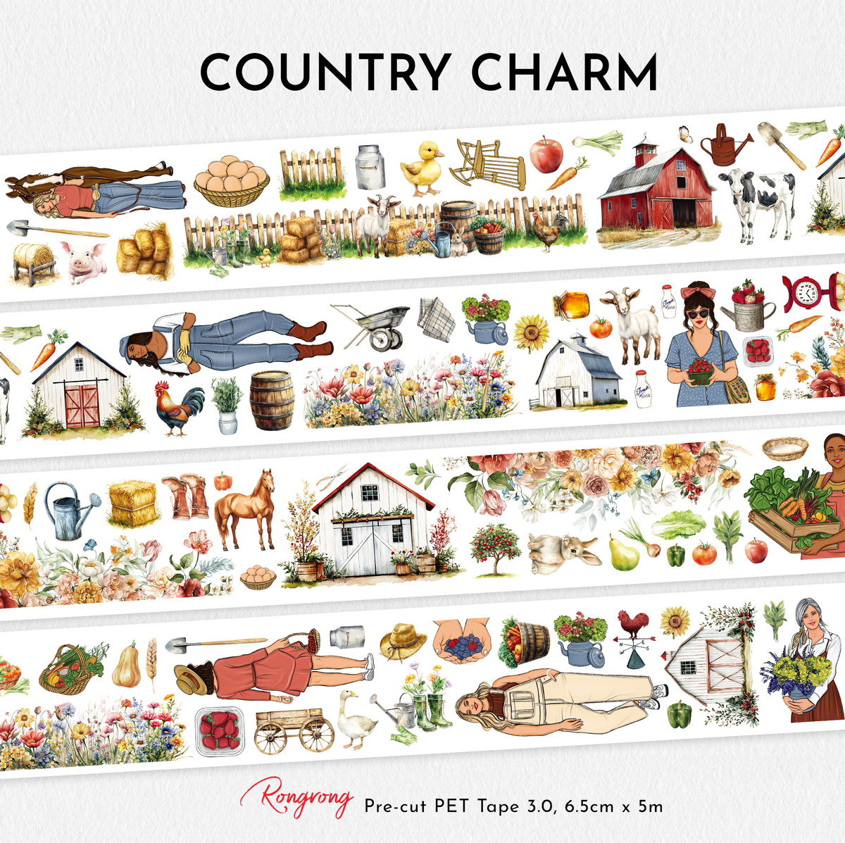 Country Charm Pre-cut PET Tape [3.O]