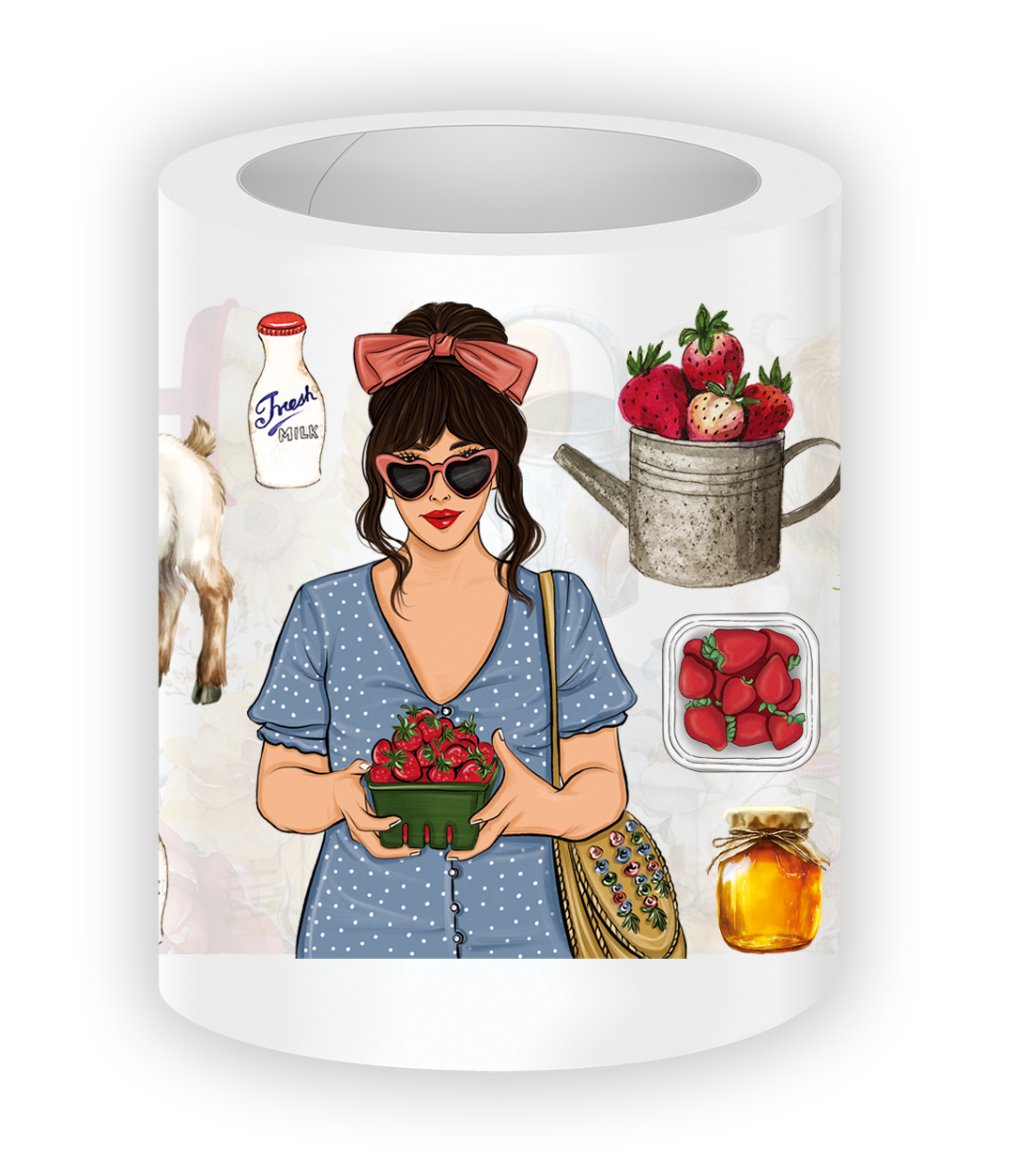 Charming countryside and farm Stickers