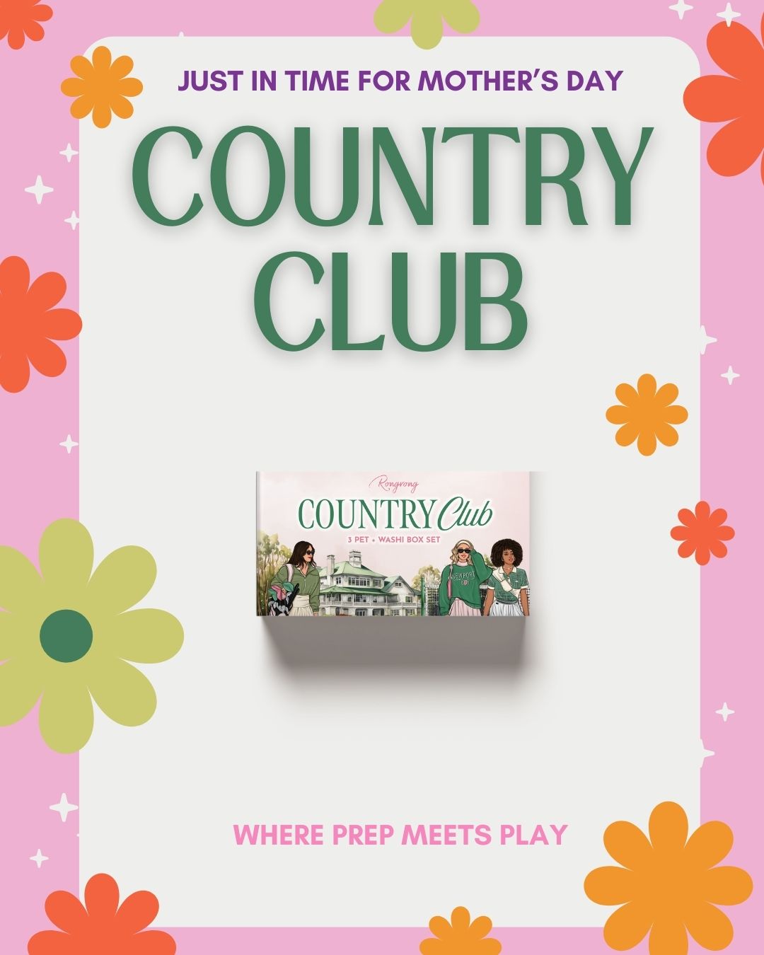 Country Club PET Tape + Washi Box Set