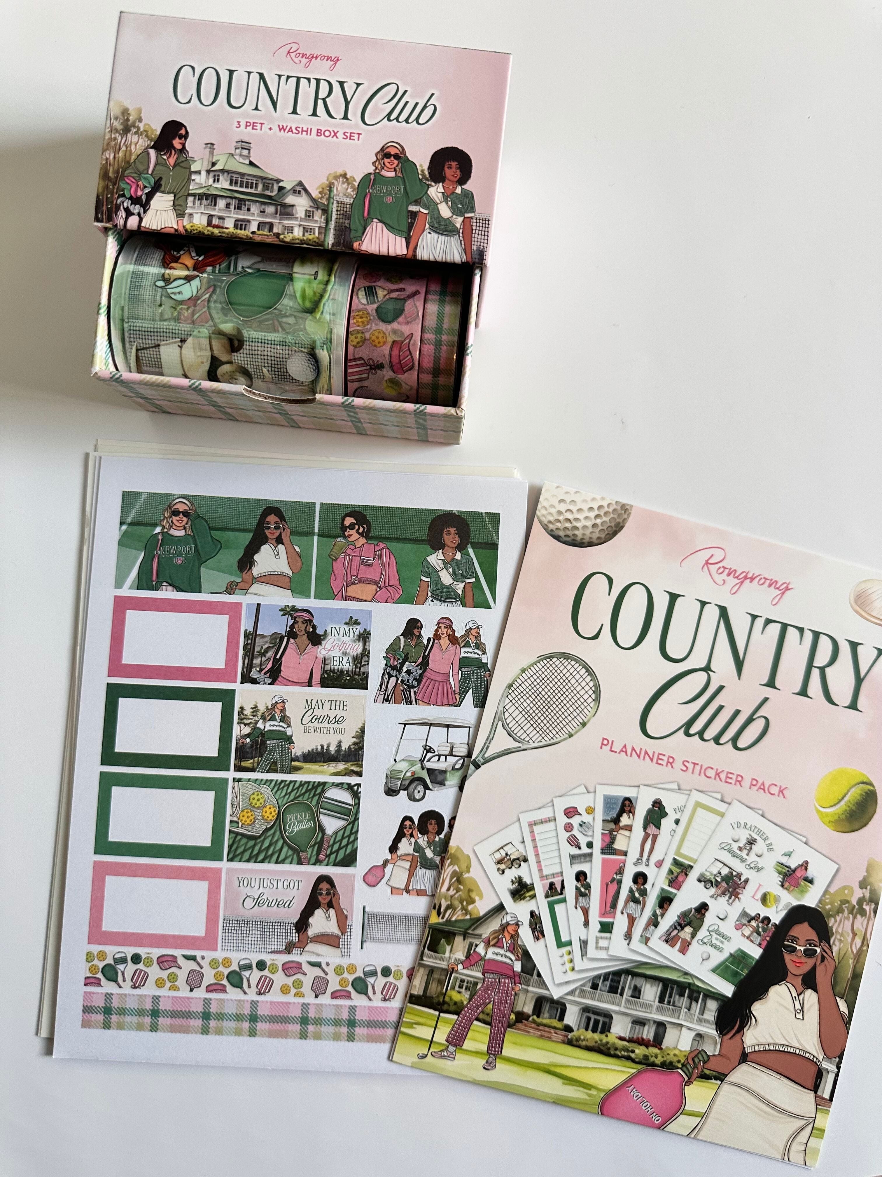 Country Club Pre-cut PET Tape + Washi Box Set