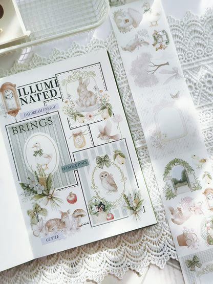 Cottagecore themed PET tape for planners and scrapbooking