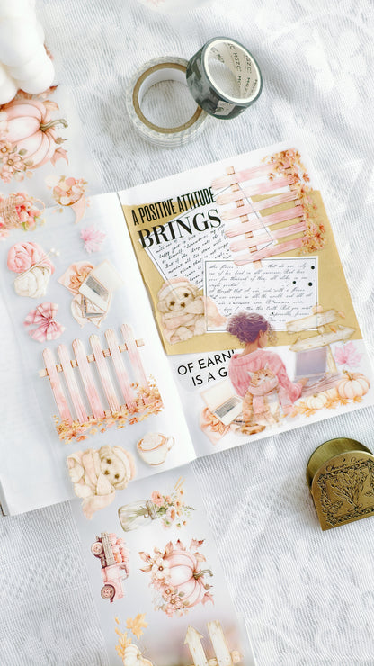 Cozy Blush Pre-cut PET Tape journal