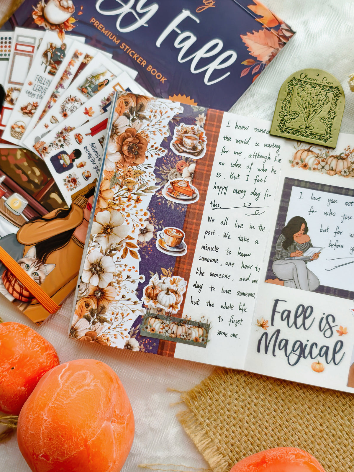 Cozy Fall Sticker Book – Autumn Aesthetic Stickers for Journals
