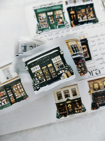 Bookshop illustration PET tape perfect for journaling and planners