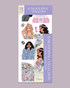 Crystal Haze Ephemera Sticker Sheet Set featuring glamorous fashion illustrations, sparkling crystal gemstones, iridescent textures, glitter accents, jeweled clothing, pastel lavender and pink tones, and elegant feminine journaling stickers for planners, scrapbooks, and junk journals.