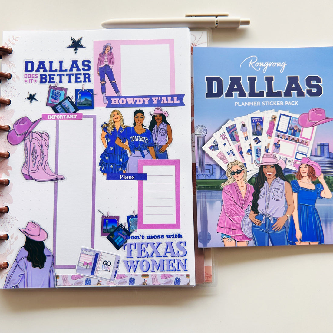 Dallas Planner Sticker Pack [Rongrong City Series]