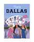 Sticker pack cover featuring iconic Dallas landmarks and vibrant illustrations in a colorful, modern style.