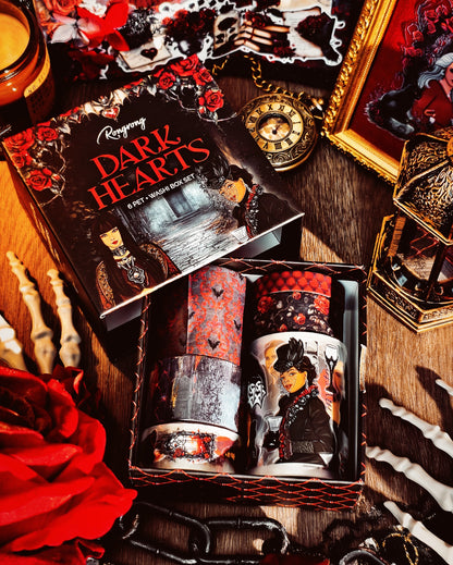 Dark Hearts Pre-cut PET Tape + Washi Box
