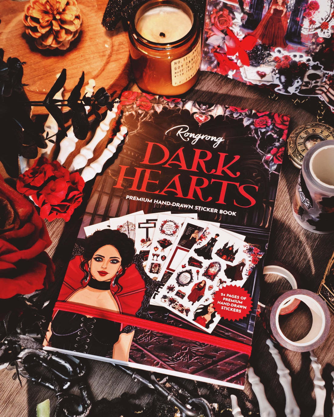 Dark Hearts Sticker Book