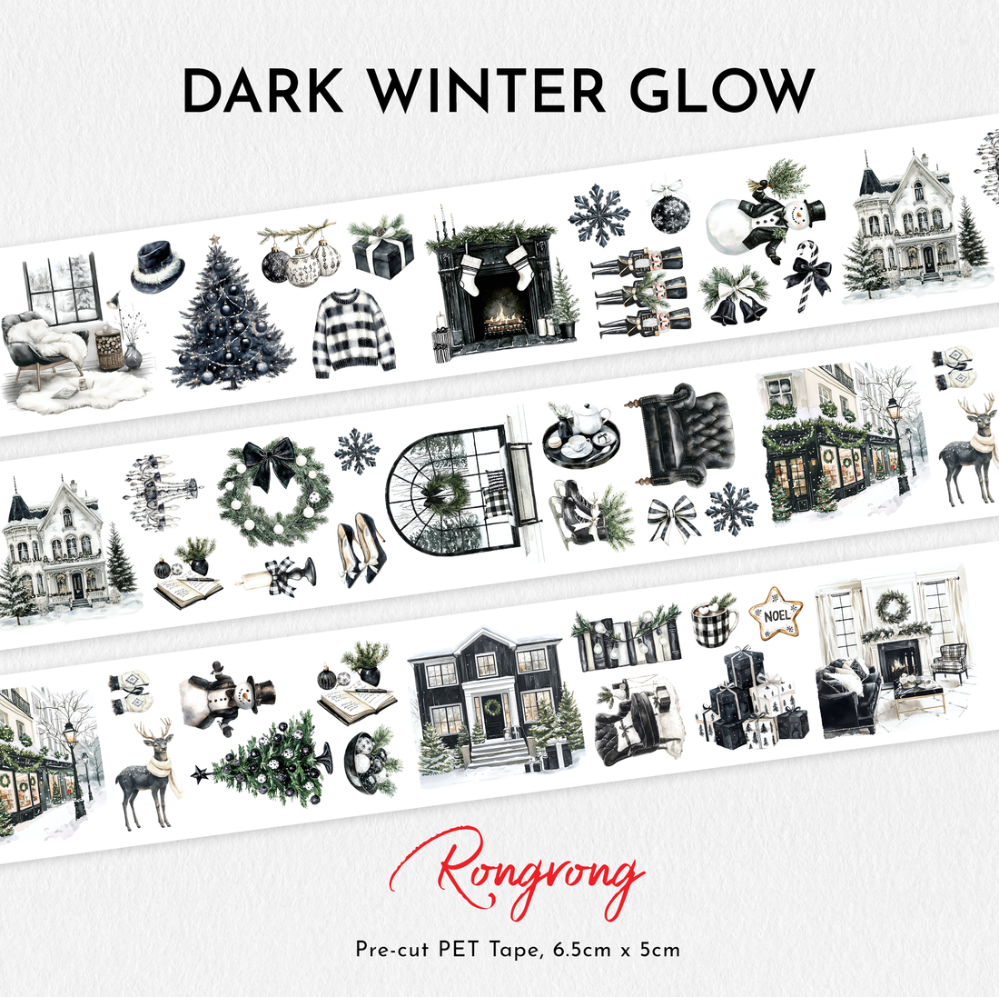 Dark Winter Glow Pre-cut PET Tape