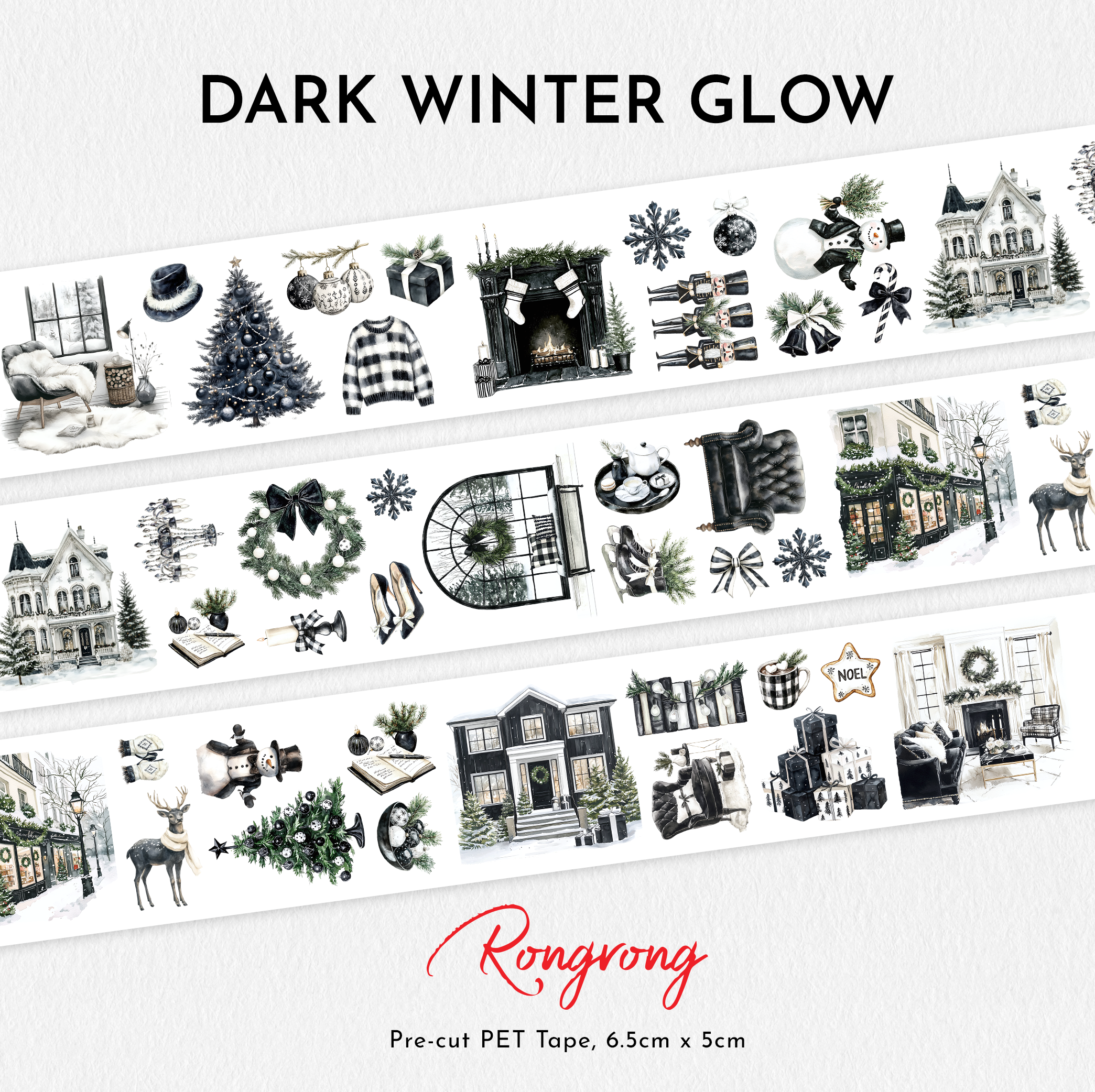 Dark Winter Glow Pre-cut PET Tape