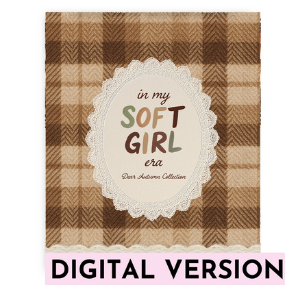 Plaid fabric with a decorative label reading &