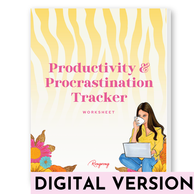 Shop Rongrong Productivity & Procrastination Tracker Worksheet