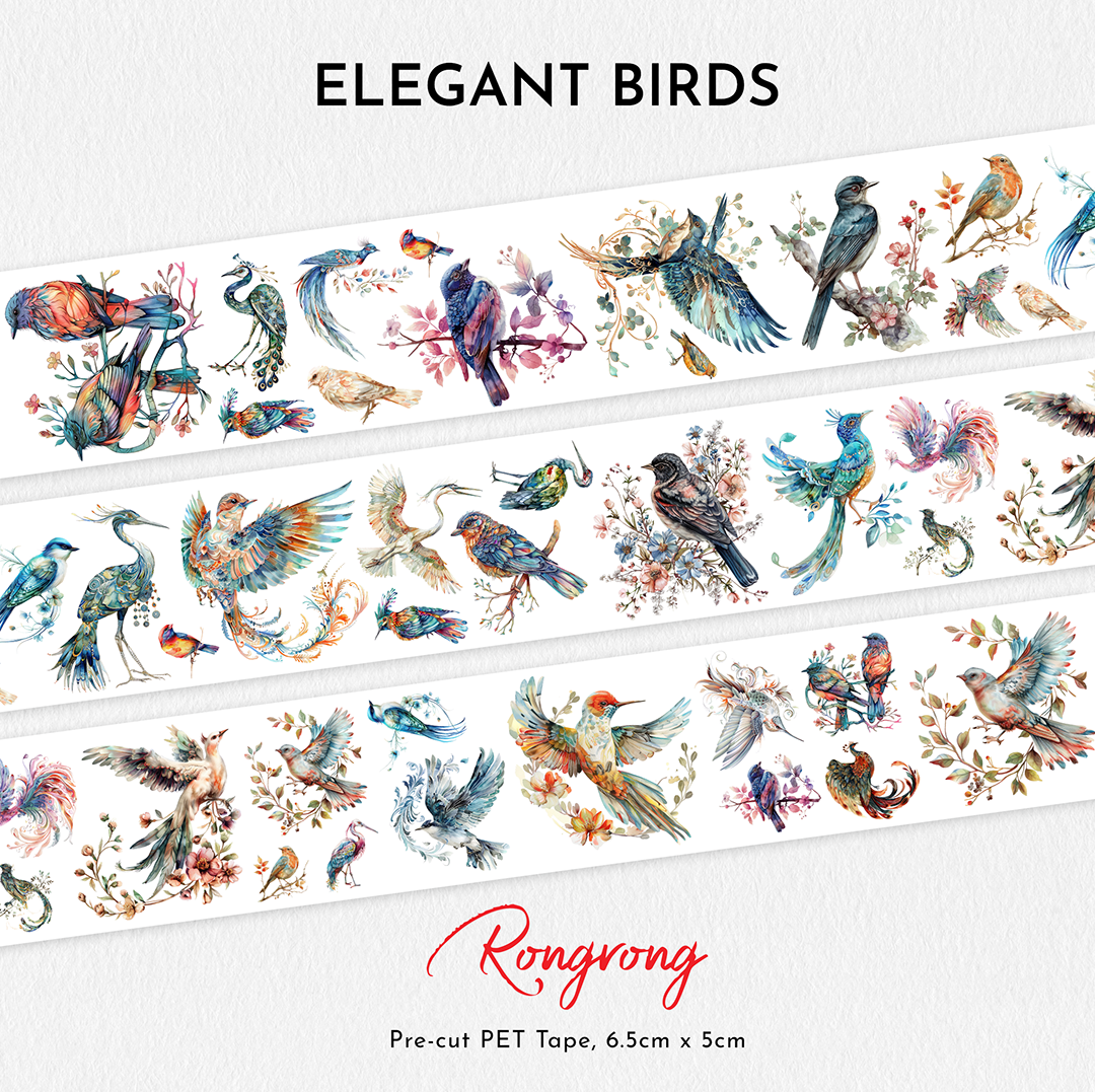 Shop Rongrong Elegant Birds PET Tape