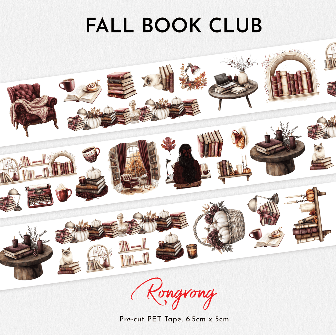 Fall Book Club PET Tape