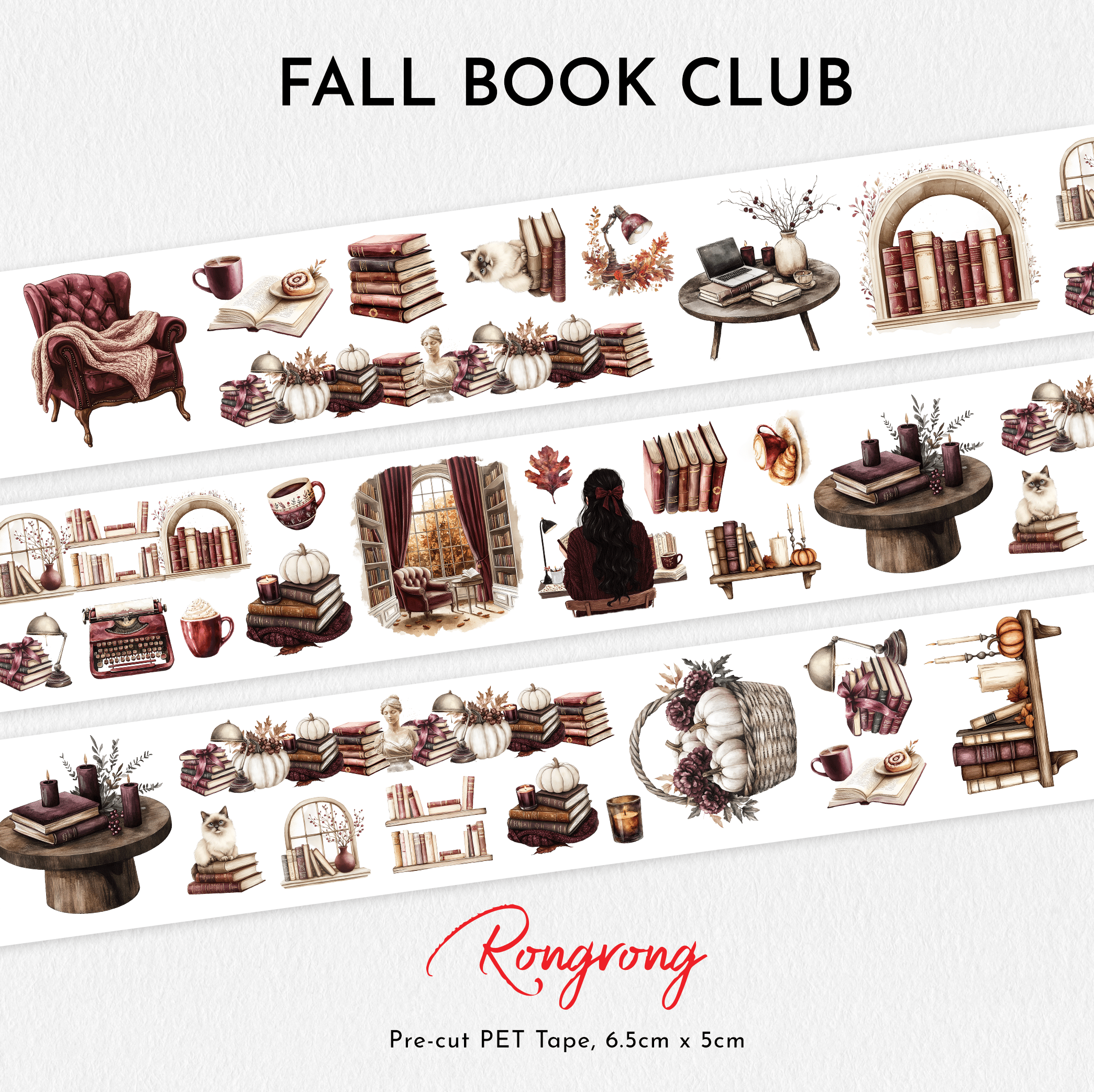 Fall Book Club PET Tape