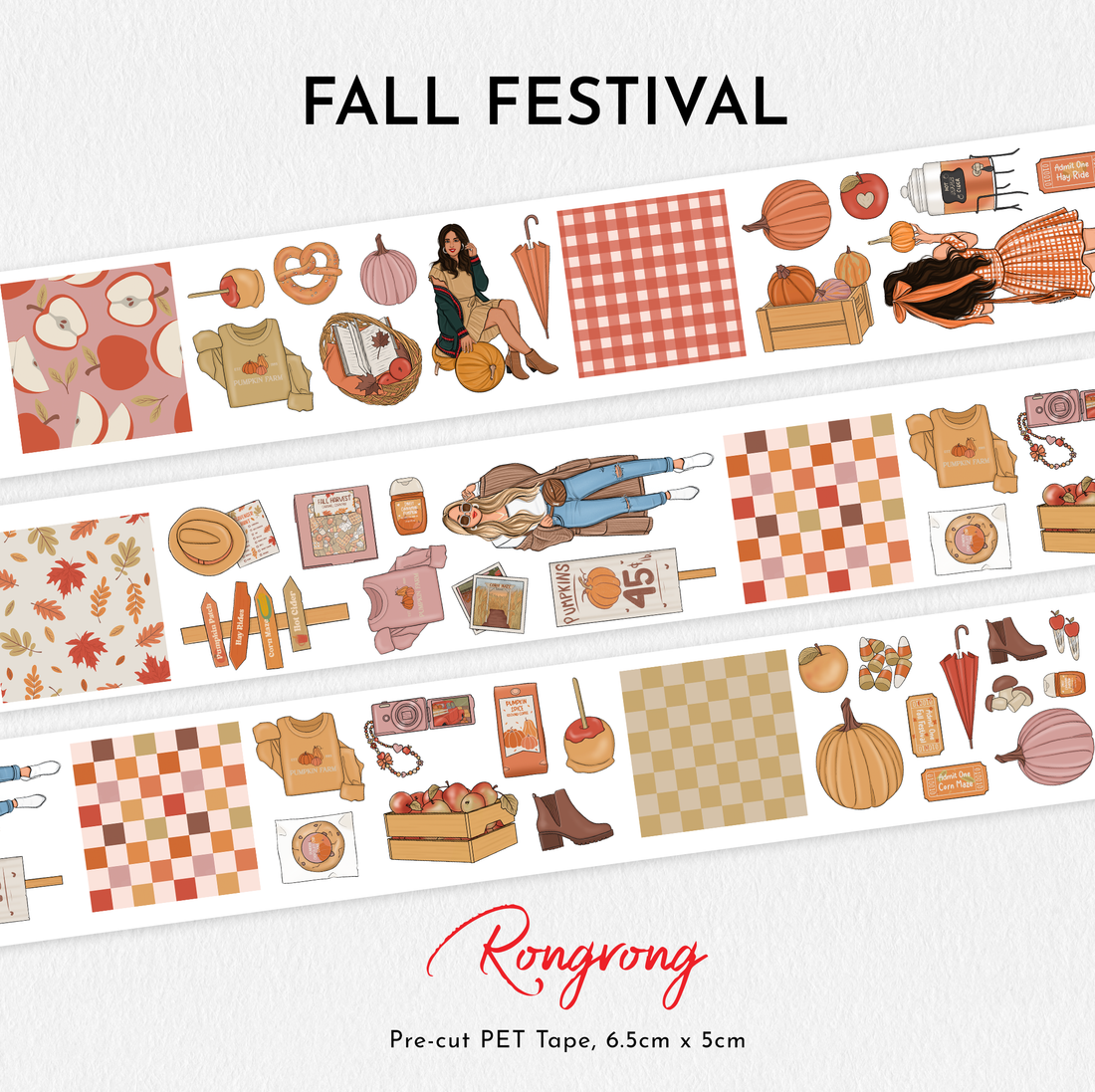 Fall Festival Pre-cut PET Tape