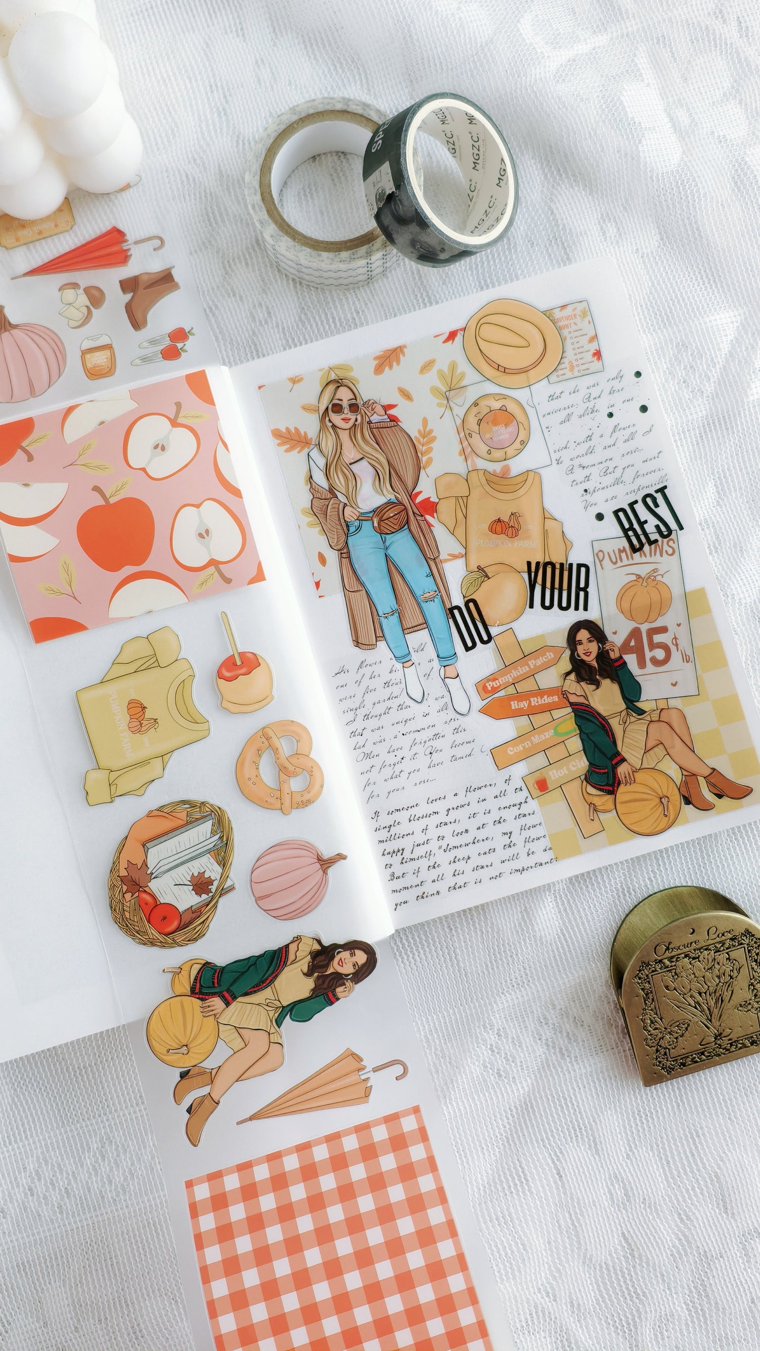 Fall Festival Pre-cut PET Tape Journal