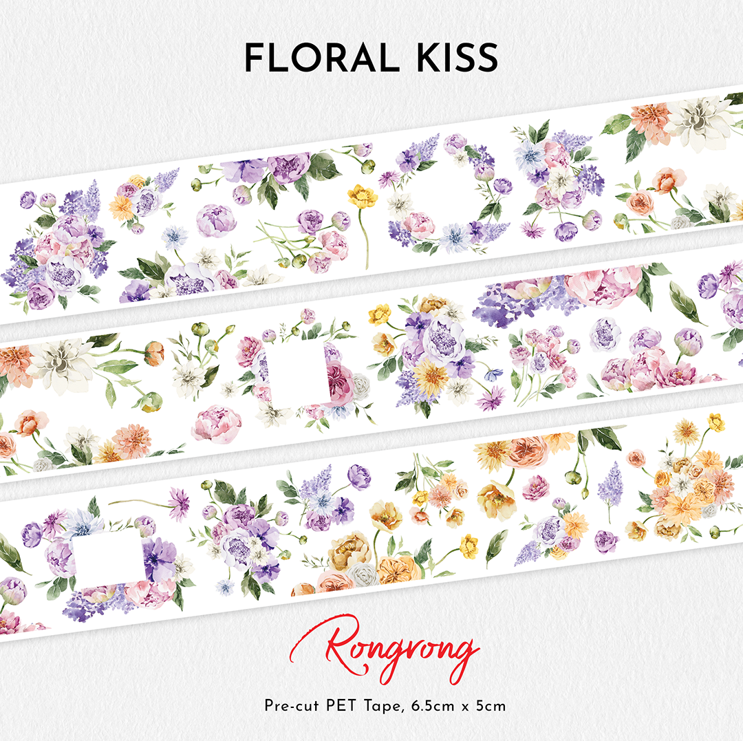 Rongrong Floral Kiss PET Tape