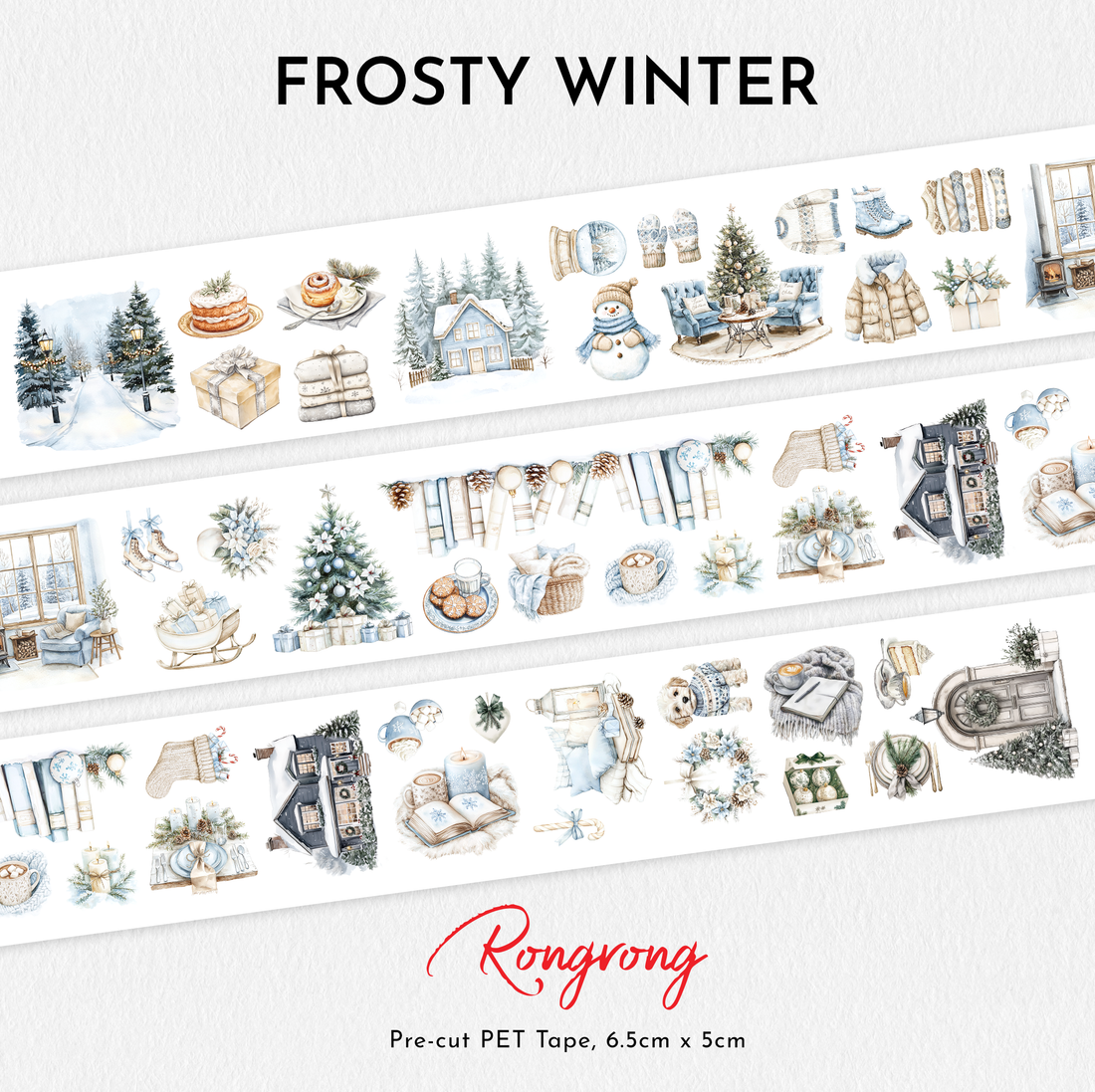 Frosty Winter Pre-cut PET Tape