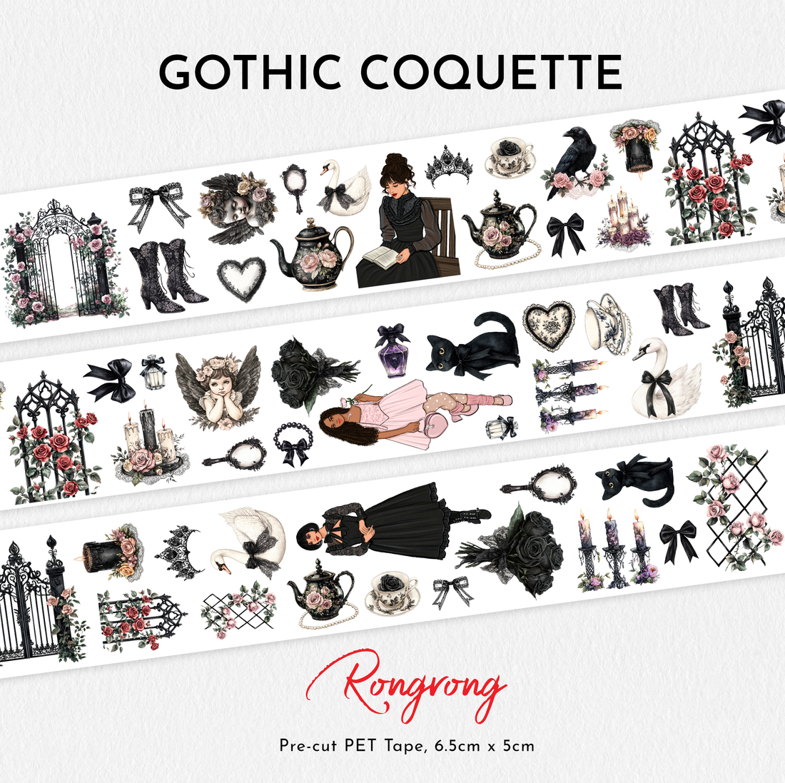 Gothic Coquette PET Tape