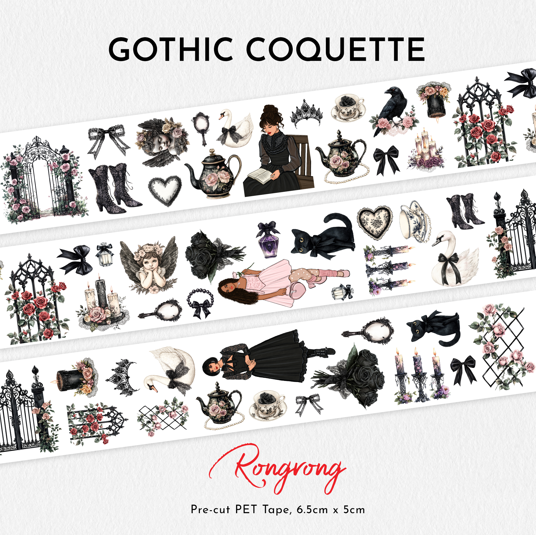 Gothic Coquette PET Tape
