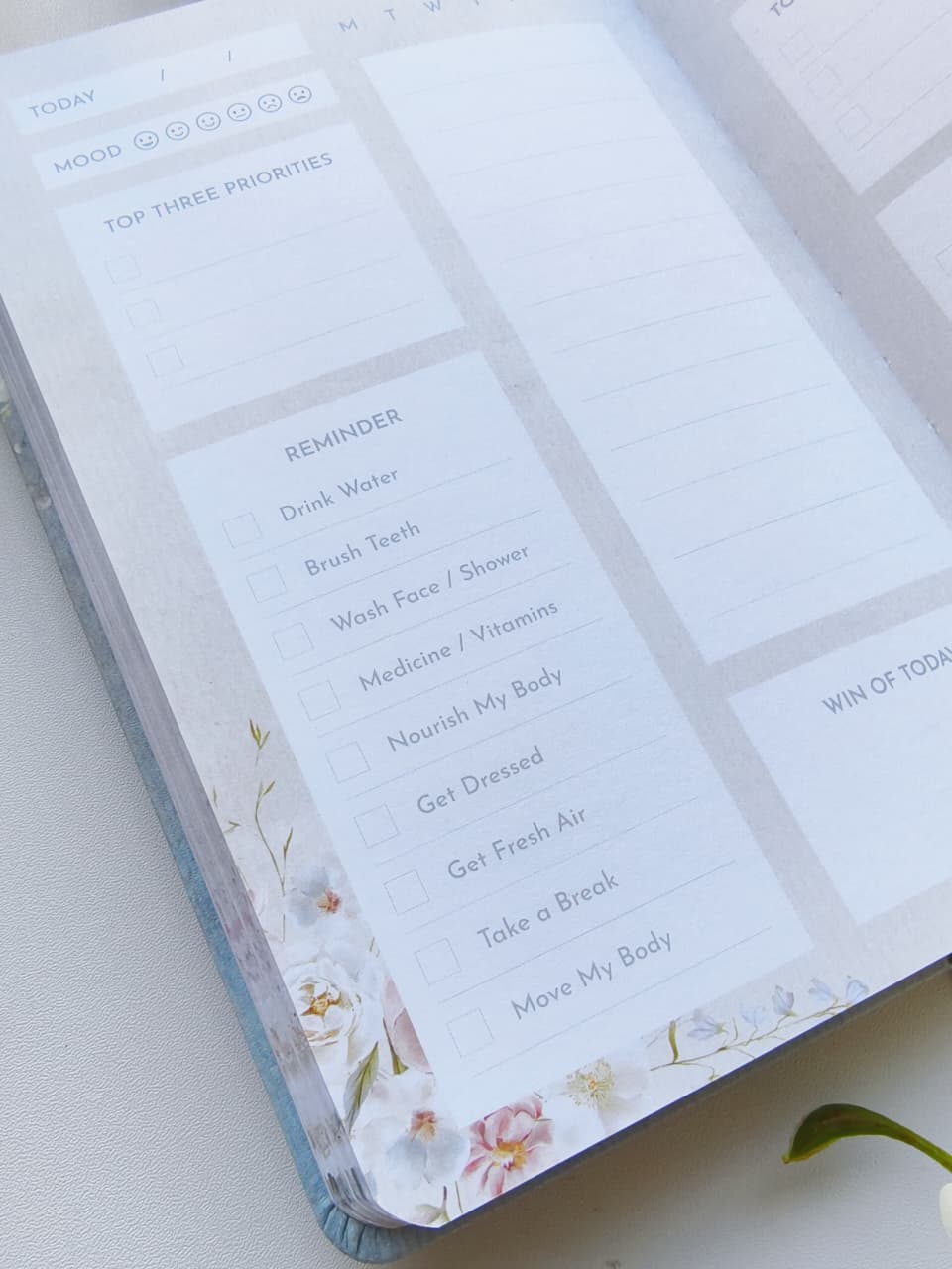 A close-up of the Gentle Focus journal&