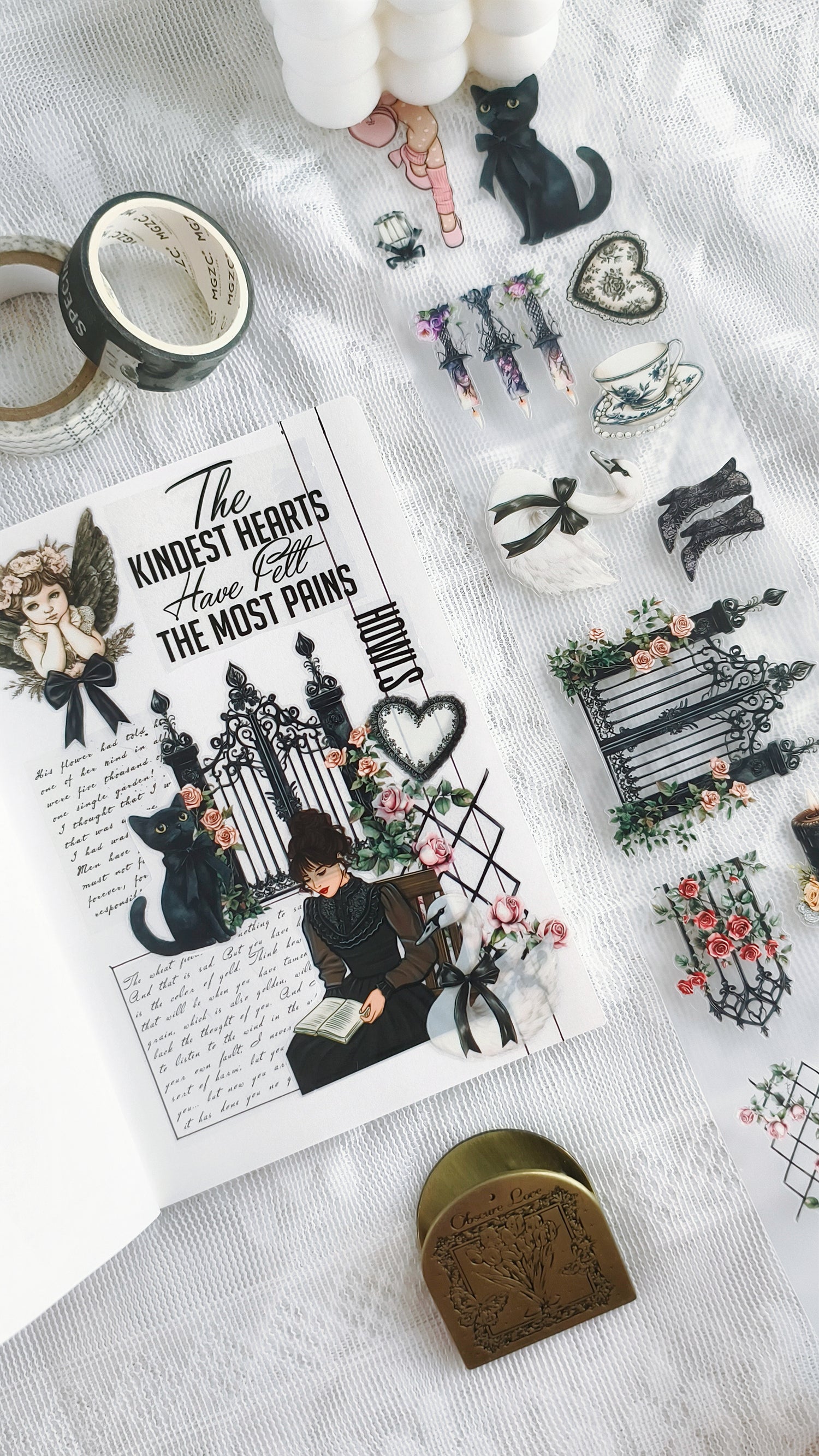 Gothic Coquette Pre-cut PET Tape Journal