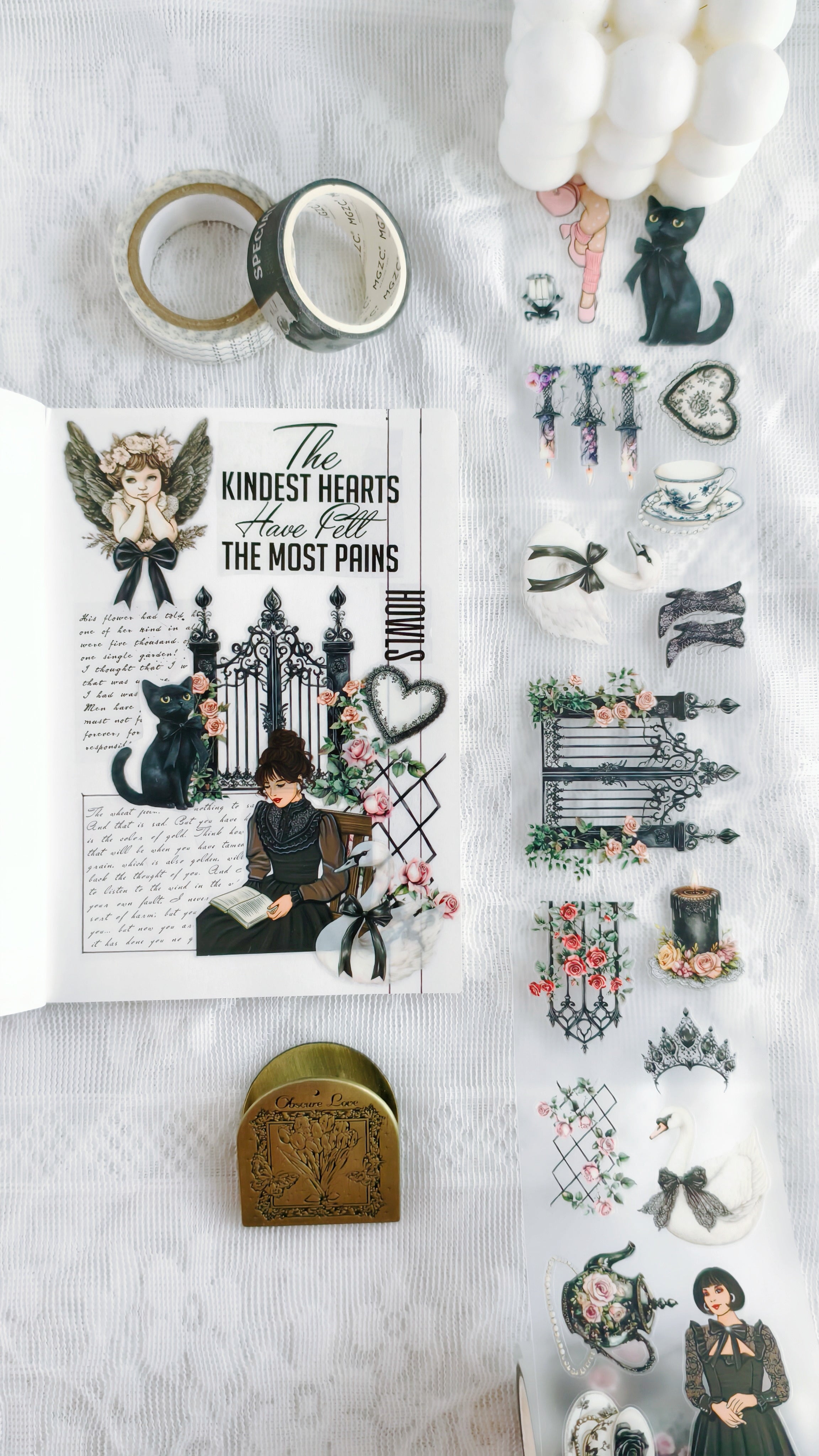 Gothic Coquette Pre-cut PET Tape Showcase