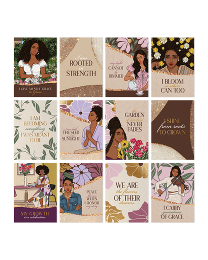 Her Story Blooms 12 Affirmation Cards