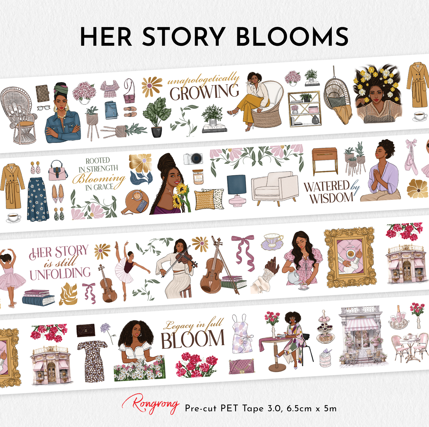 Her Story Blooms PET Tape