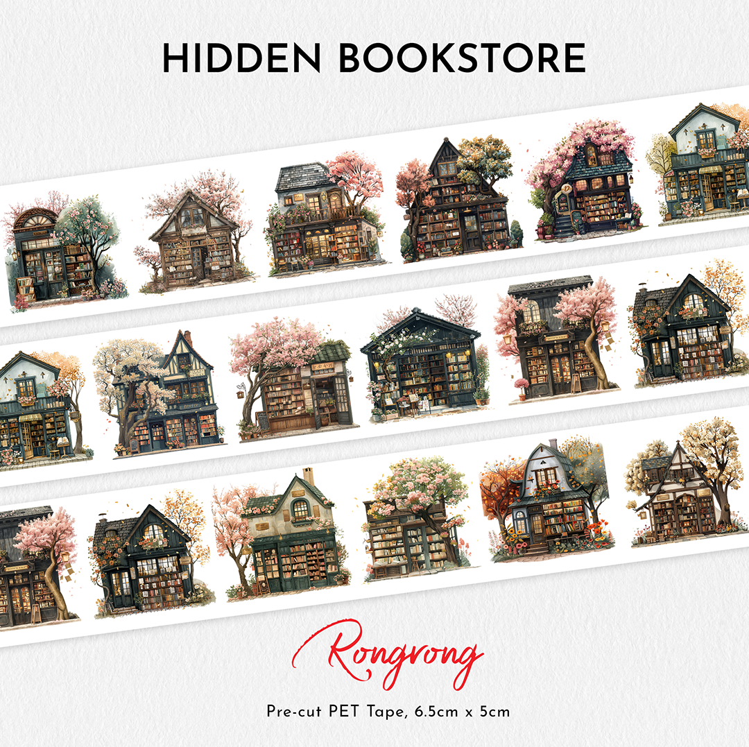 Shop Rongrong Hidden Bookstore PET Tape