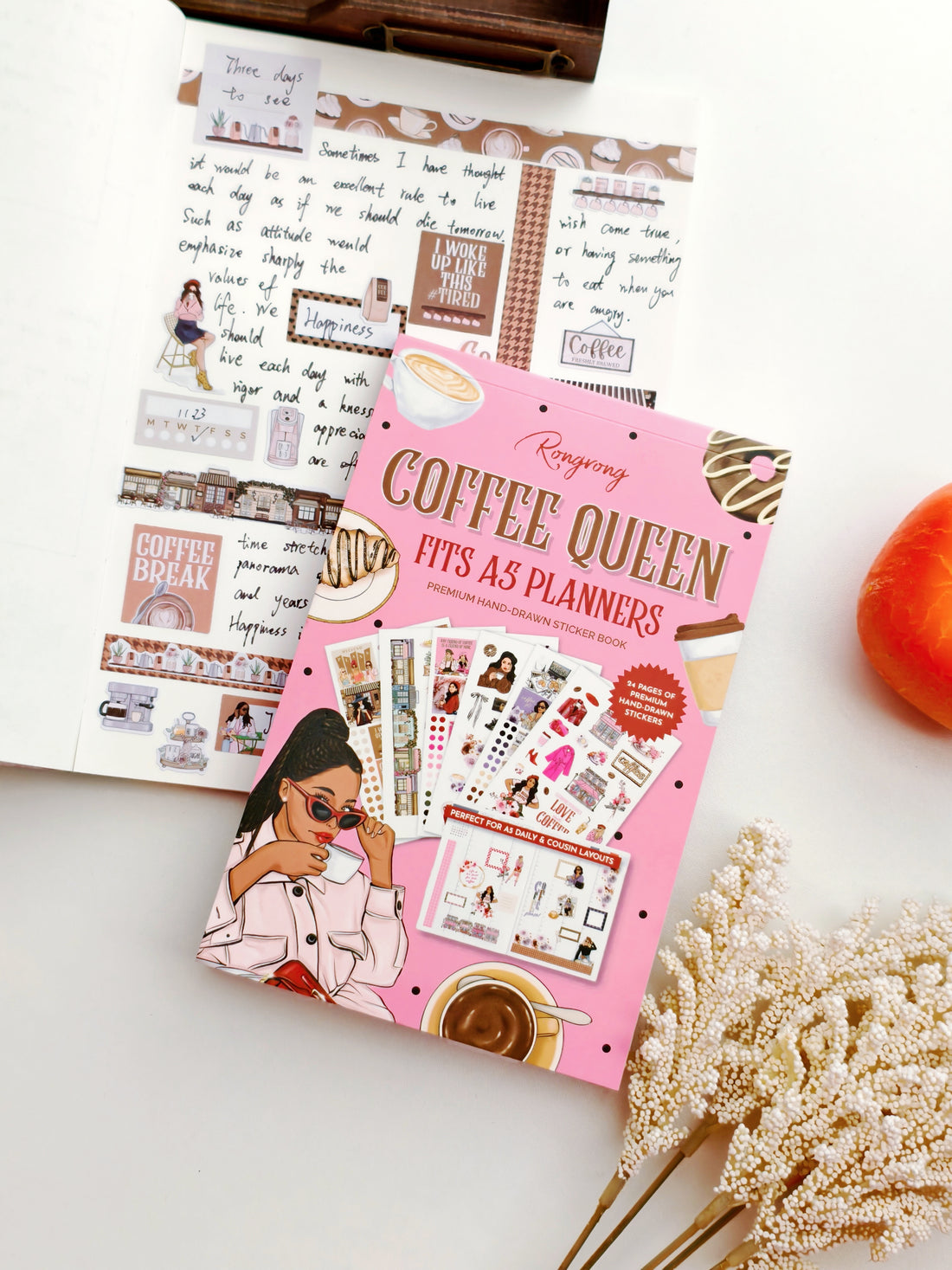 Coffee Queen Hobonichi Sticker Book